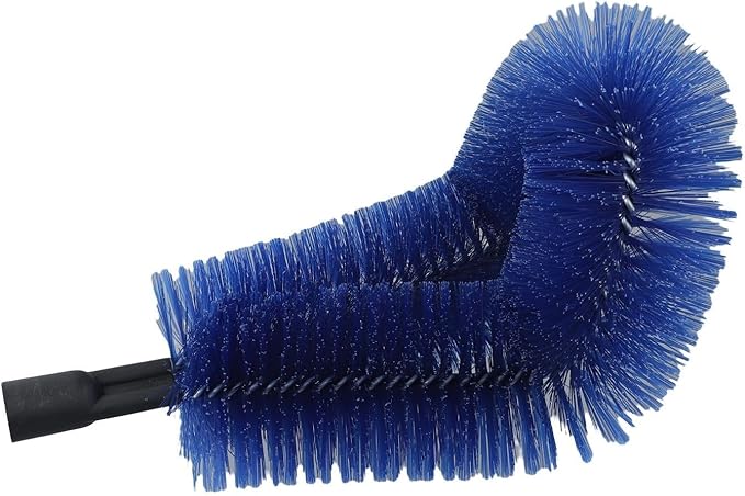 Stainless Steel Telescopic Ceiling Broom with Long Handle for High Corner Cleaning Adjustable Extension Pole for Walls Floors Patios Lightweight Brush Head Blue(B)