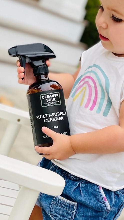 4 Refills - Natural All-Purpose Cleaner Concentrate Essential Oils Glass Bottle Non-Toxic Multi-Surface (Lavender Love)