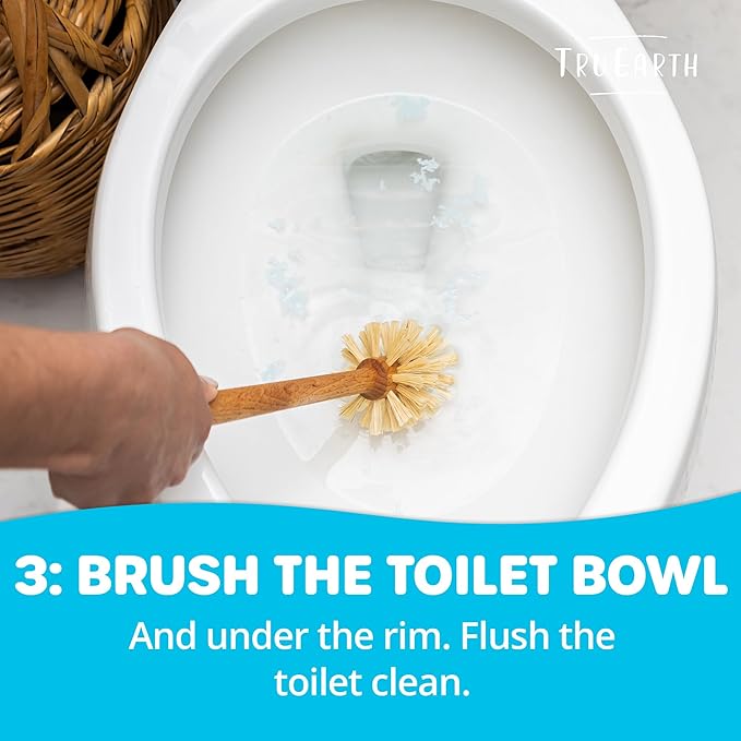 Tru Earth Toilet Bowl Cleaner Eco-Strips | Plastic Jug-Free Septic-Safe for Cleaning | Easy to Use | 24 Strips