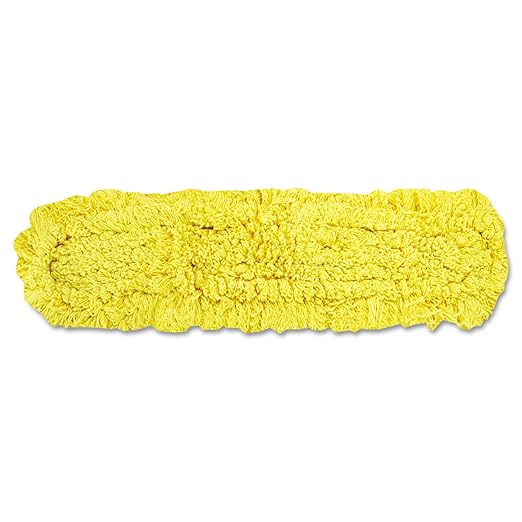 Rubbermaid Commercial Products Trapper Floor Dust Mop Head Refill 48-Inch Yellow Cotton Use for Janitorial Maintenance/School/Lunchroom/Office Building Cleaning