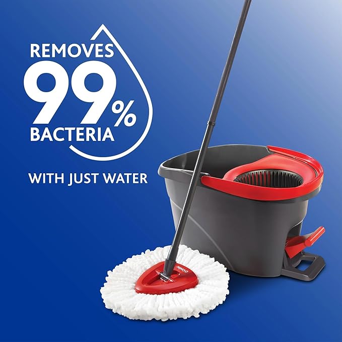 Mop and Bucket System for Floor Cleaning Spin Mop with Bucket Household Supplies Tools Extended Handle for Household Hardwood Floor
