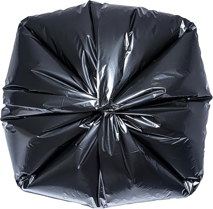TYPLASTICS 40-45 Gallon Trash Bags Can Liners Heavy Duty 40x46 1.5 Mil Black 100 Count Lawn and Leaf Bags
