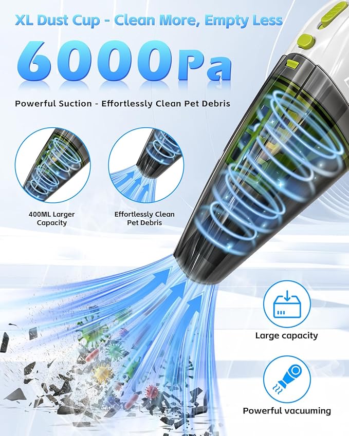 Guinea Pig &amp Rabbit Vacuum Cleaner Poop: Extended Capacity Cordless Cleaner for Pet Cages – Tackle Daily Messes of Guinea Pig Bunny Bird Reptile &amp Other Small Animals - White