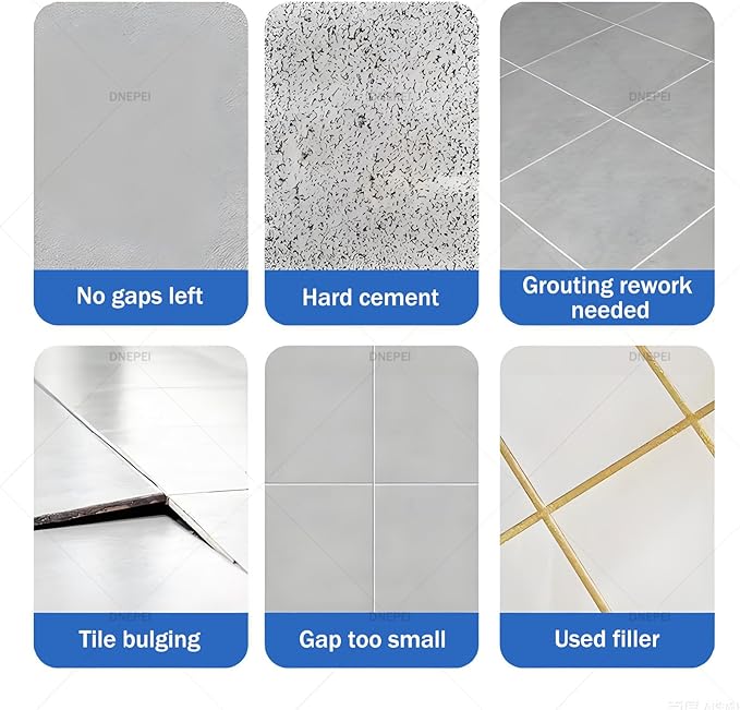 1200W Heavy-Duty Grout Removal Tool Professional 9000RPM Tile Joint Cleaner Machine with 100mm Diamond Blade for Renovation and Regrouting Projects Sawblade*5