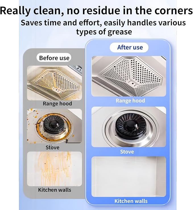 500ml Kitchen Range Hood Multifunctional Oil Stain Removal Cleaning Agent Cleaning SprayPowerful Cleaning And Remove Grease Tool For Heavy Oil Stains(1pcs)