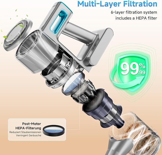 Cordless Vacuum Cleaner 8 in 1 40Kpa 55MinsLightweight Vacuum Cleaners for Home Stick Vacuum with Anti-Tangle BrushWall Mount Rechargeable Cordless Vacuum for Floor/Sofa/Pet Hair Blue