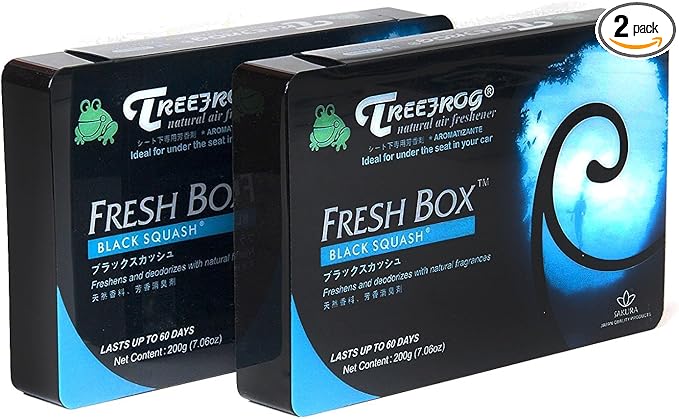 Treefrog Xtreme Fresh Air Freshener Black Squash Scent 2 Packs