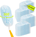 40 Count Duster Refills Compatible with Swiffer Dusters 360° Heavy Duty Duster Refills with 2 Handle for Cleaning Furniture Blinds Ceiling Fans