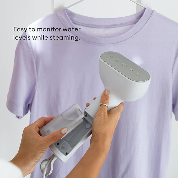Steamery Handheld Clothes Steamer Cirrus X 1200W Steam Output 20g/min Heat up in 20 Seconds Portable Minimalistic Scandinavian design White