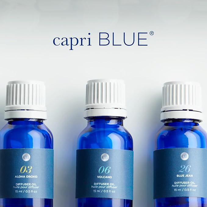 Capri Blue Diffuser Oil Refill - Premium Fragrance Oil - Use with Electric or Ultrasonic Diffusers for Home - Long Lasting Floral Scent (Aloha Orchid 0.5 fl oz)