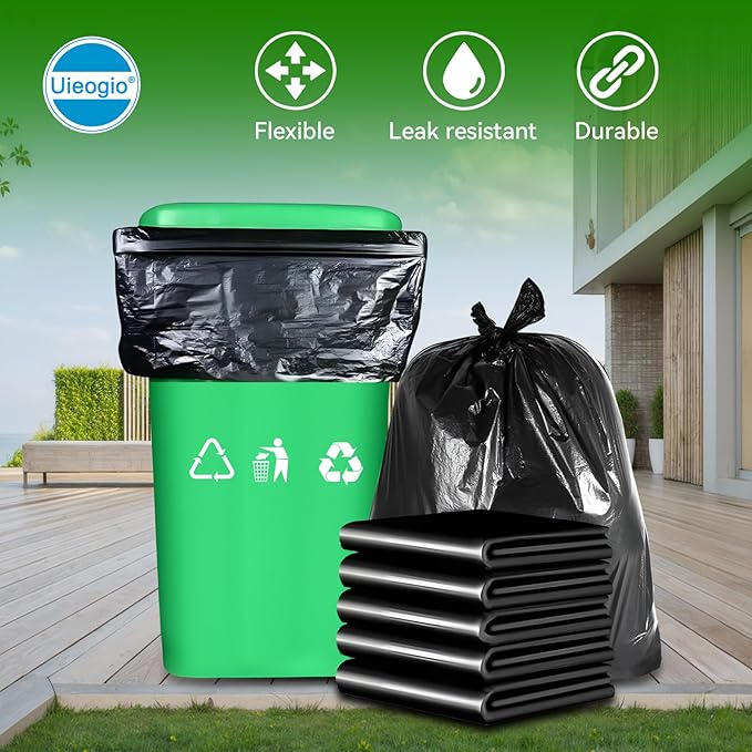 45-50 Gallon Heavy Duty Trash Bags with 50 Count Extra Thick Leak-Proof Contractor Bags for Outdoor Lawn Construction &amp Industrial Use |Thickened garbage bags 39x46 Inches100 cm x 120 cm