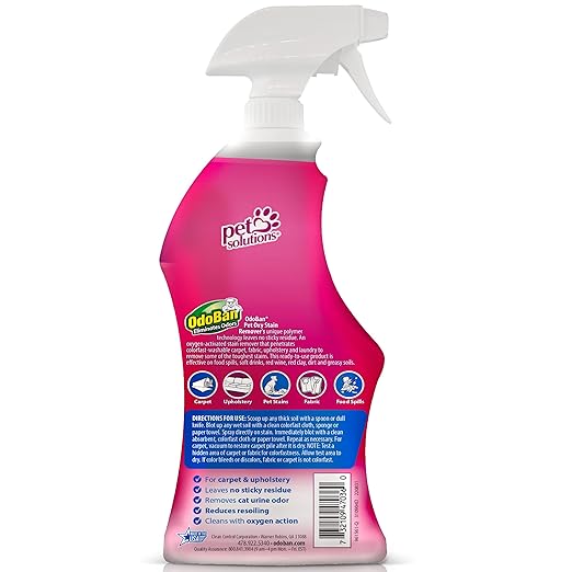 OdoBan Solid Odor Absorber Eliminator for Home and Small Spaces Fresh Linen Scent &amp Pet Solutions Neutral pH Floor Cleaner Concentrate 1 Gallon and Oxy Stain Remover 32 Ounce Spray