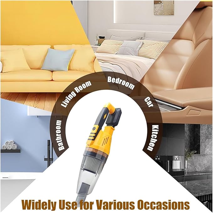 Cordless Vacuum CleanerCompatible For DeWALT 20v/18v Battery 2 In 1 Lightweight Stick Vacuum With 2 Mode Powerful Suction