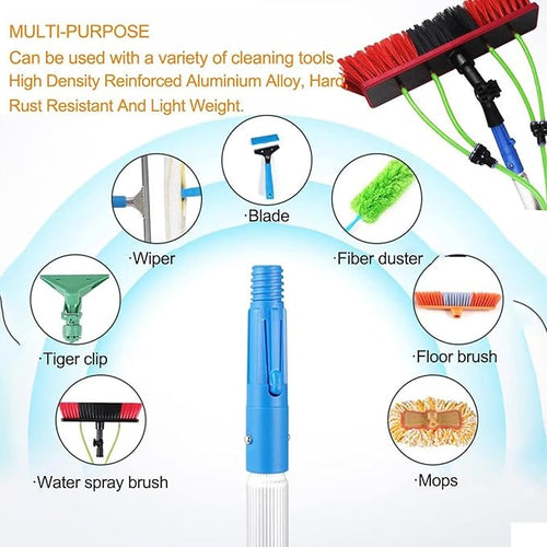 16ft Window Cleaning Kit: Brush and Window Cleaning Set with Telescopic Pole