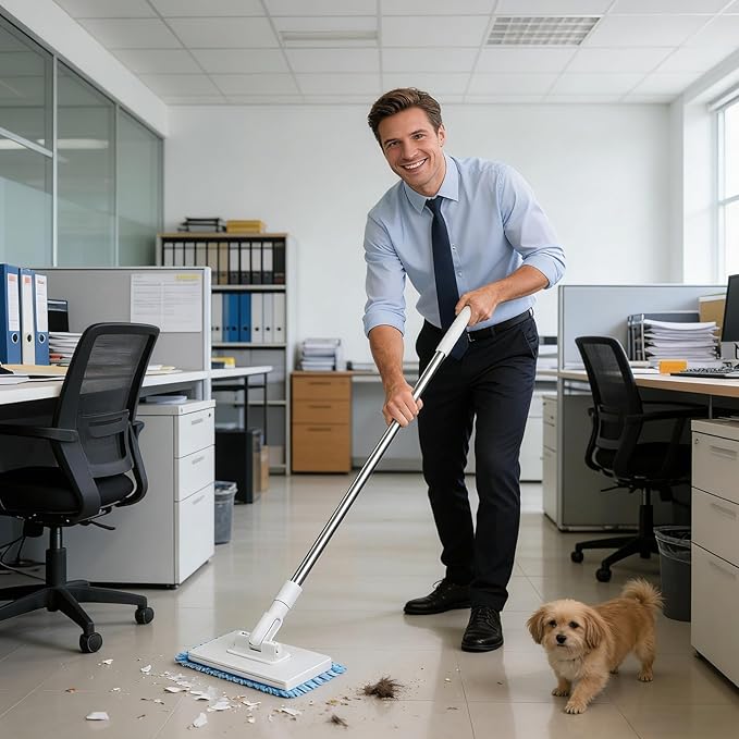 Clip Mop | No-Wash Detachable Retractable - Zero Waste Cleaning Lazy Mop | for Home Office Apartment Bedroom Kitchen Tiles Glass Wood Baseboard