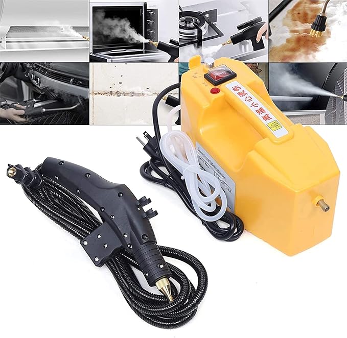 ERTYU High Pressure Steam Cleaner 1600W Electric High Pressure Steam Cleaning Portable Handheld Steamer Cleaner Mobile Steam for Home Use Furniture Car