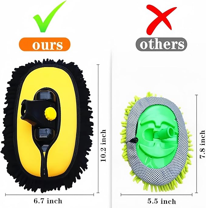 Car Wash Brush with Long Handle Microfiber Towels Car Wash Kit Cleaning Supplies Car Wash Mop Mitt with 2 Replacement Head  Extension Pole Car Brush Cleaning Kit for Cars Trucks
