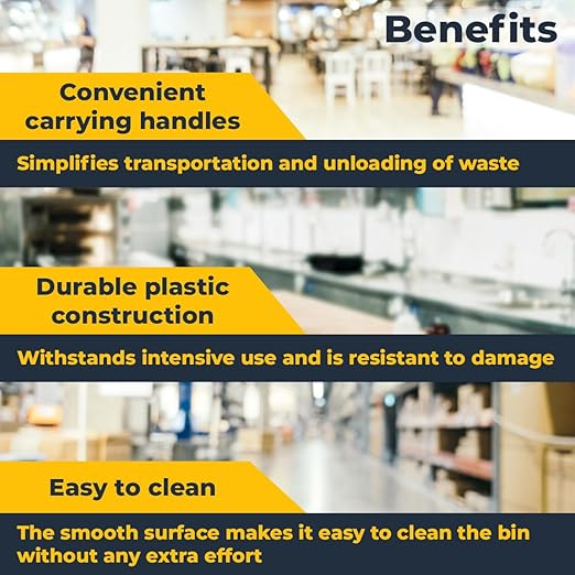 3 pack 23 Gallon Heavy-Duty Trash Can with Lid &amp Dolly Durable Waste Container Slim Rectangular Garbage Bin Recycling Bin Plastic Wastebasket for Kitchen Garage Hotels Restaurants Office