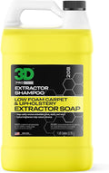 3D Extractor Carpet Cleaner Shampoo for Machine Use - Upholstery Cleaner Stain Remover &amp Odor Eliminator - Low Foam No Residue Formula 1 Gallon