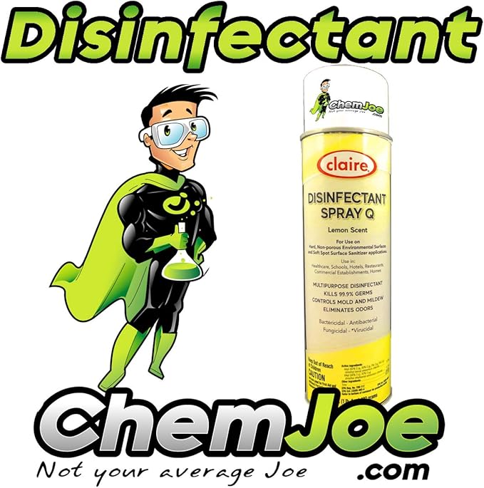 Claire C-081 15.5 Oz. Lemon Scent Disinfectant Spray for Health Care Use Aerosol Can (Case of 12)