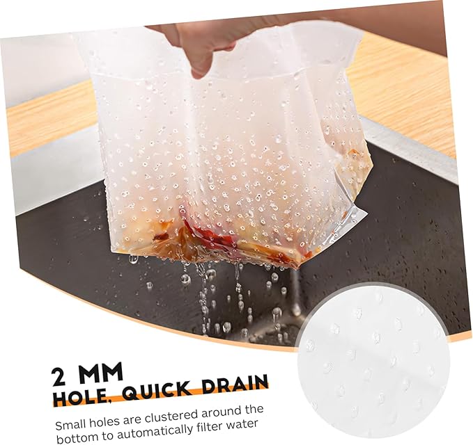 150 Pcs Transparent Kitchen Sink Strainer Bags Upright Food Waste Trash Bags with Drain for Daily Use Picnic Bedroom Office Garbage Disposal Liners