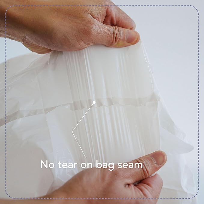 13 Gallon Drawstring Trash Bags Lavender Scented 200 Count Tall Kichen Garbage Bags Pre-Separated Odor Control Ultra Strong Leakproof Sturdy White