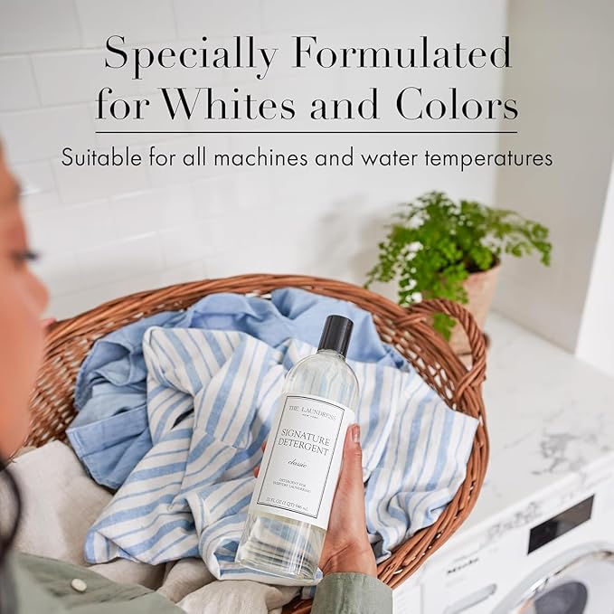 The Laundress Luxury Laundry Detergent 31 Loads Scented Signature Classic Fragrance Concentrated Triple Enzyme Deep Cleaning and Targeted Stain Remover 96% USDA Biobased Product (Pack of 2)