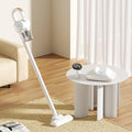 Home Cordless Vacuum Cleaner 8500Pa Vacuum Cleaners for Home 260ml Dust Cup Anti-Tangle Stick Vacuum Self-Standing 3 Modes Vacuum Cordless Rechargeable for Pet Hair/Carpet (White)
