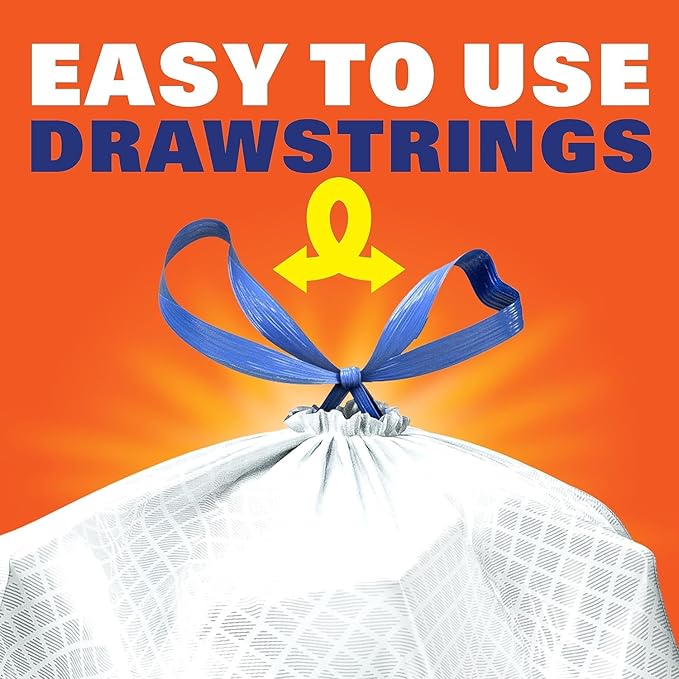 Ultra Strong Tall Kitchen Trash Bags 13 Gallon 80 Count