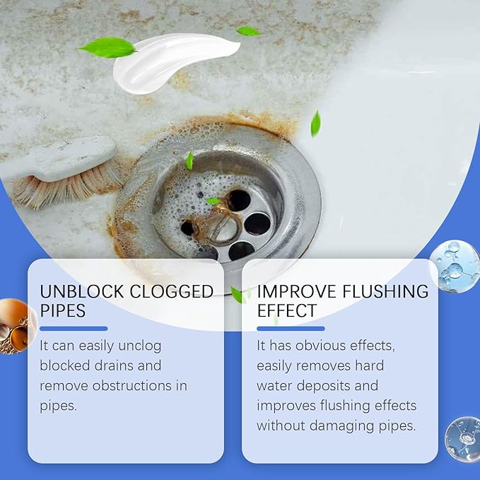Quick-Fix Drain Cleaner - Powerful Formula for Kitchen Sink and Toilet Blockages(3PCS)