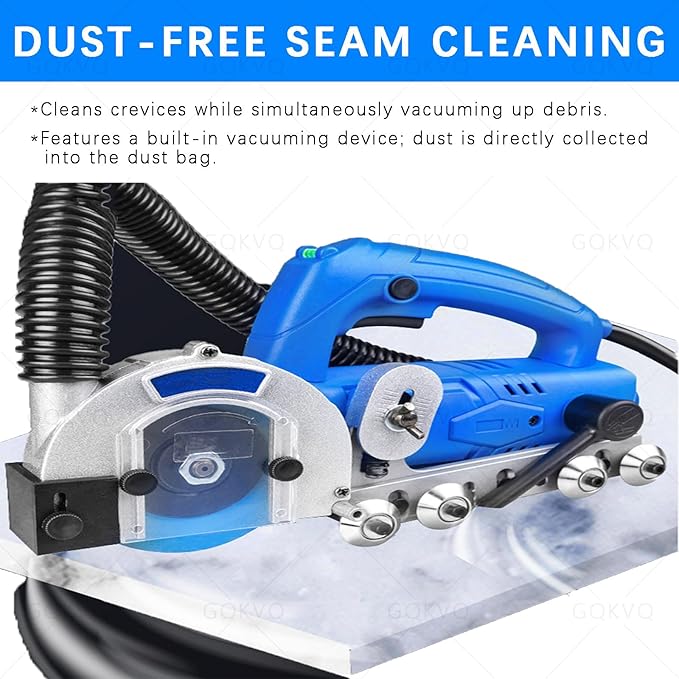 Household Electric Tile Gaps Crevice Cleaning Machinewith 100mm Blade9000r/min Tile JointFloor DIY RegroutingTile Grout Remover Machine for Ceramic Tile Repair and Regrouting