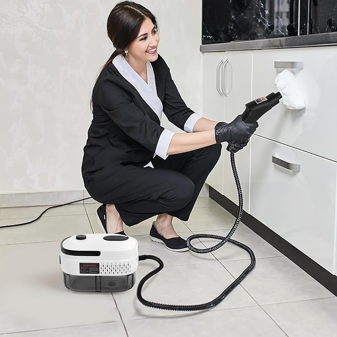 Hand Held Cleaning Steamer - Portable Handheld Steam Cleaner Machine for House Home Car Auto Automotive 3-Level Adjustable 2500W 1.2L Large Capacity High Temperature Steamer