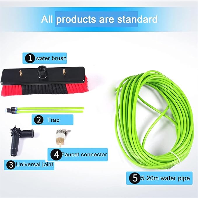 Window Cleaning Pole Water Fed Telescopic Brush Cleaning Brush Outdoor Washing Equipment for Cleaning Photovoltaic and Solar Panels (Color : 9m/29.9ft)