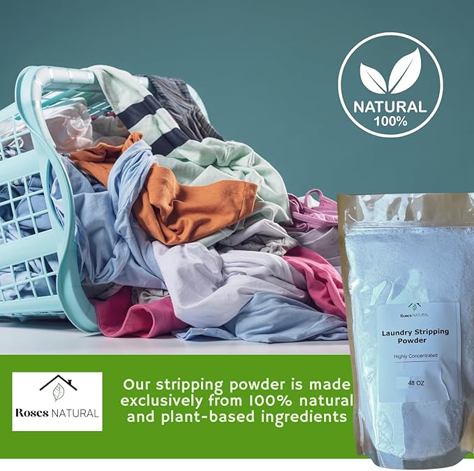 Laundry Stripping Powder Deep Cleansing Odor Elimination Residue-Free 100% Plant-Based (48 oz)