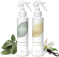 Grow Fragrance Scented Fabric and Room Air Freshener Spray - Certified Non-Toxic 100% Plant-Based Essential Oils - 5 oz (Blondewood + Woodland Sage 2-Count)
