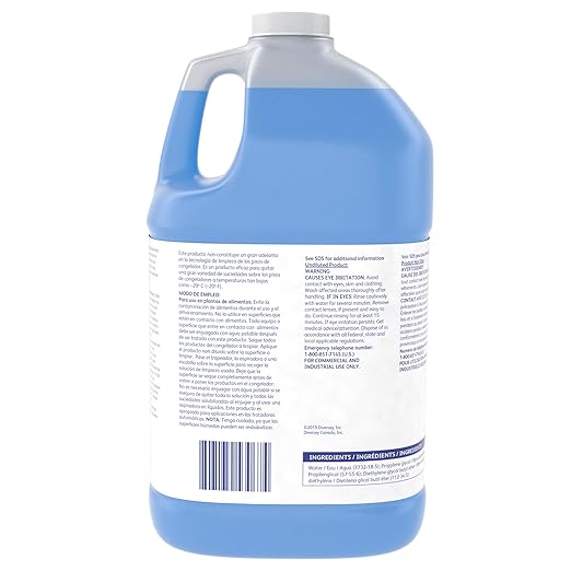Diversey 948030 SUMA Freeze Walk-in Freezer Cold Room &amp Below Freezing Liquid Floor Cleaner For Kitchens Restaurants Ready-to-Use 1-Gallon (Pack of 4)