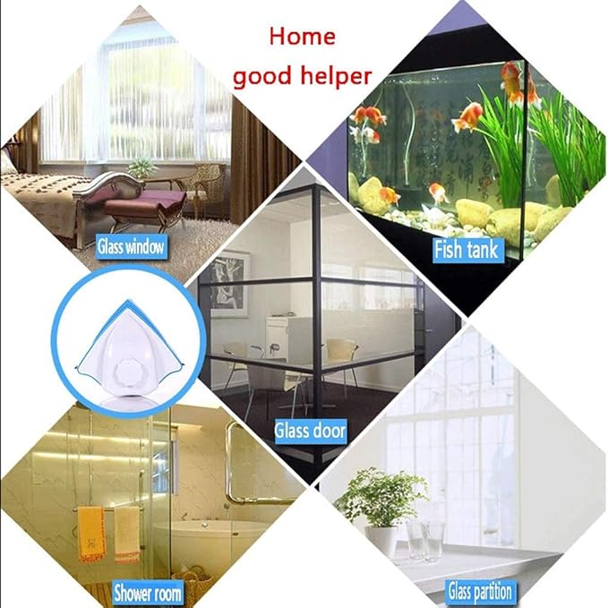 Home Side Magnetic Window Cleaner Strong Both Glass Surface Cleaning Brush Wiper Tools with Ergonomic Handle Des