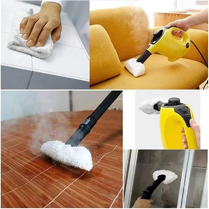 Compatible For Karcher SC1 SC2 SC3 SC4 SC5 CTK10 CTK20 Steam Cleaner Brush Head Mop Cloth Replacement Accessories Pad Cloths Spare Parts(6pcs)