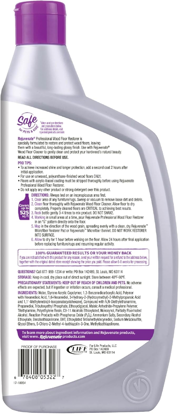 Rejuvenate Professional Wood Floor Restorer Fills Scratches Shines And Protects Wood Flooring For A High Gloss Shine 32 Ounces 6 Pack