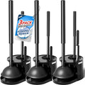 3Pack 3 in 1 Toilet Brush and Plunger SetToilet Bowl Brush Plunger SetToilet Brush Plunger ComboCleaning BrushCleaning Supplies Crevice Cleaning Brush Bathroom Cleaning Tools