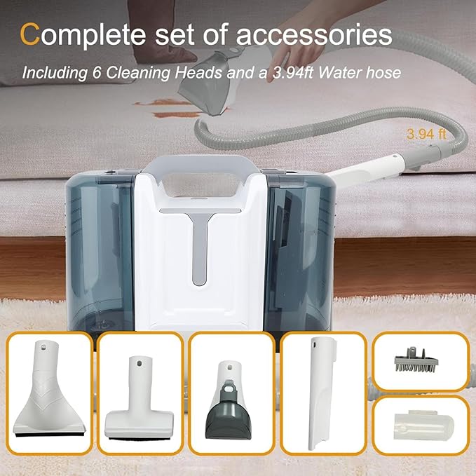 Carpet Cleaner Machine 2 Water Portable Handheld Carpet Cleaner 450W for Sofa (US Plug 110V)