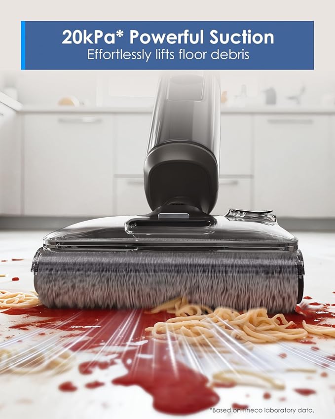 Tineco Floor ONE i6 Stretch Wet Dry Vacuum Cleaner Vacuum &amp Mop All in One 20kpa Powerful Suction Up to 40 Minutes Runtime 180° Lay-Flat Anti-Tangle Design Full-Path Self-Cleaning&amp185℉ F