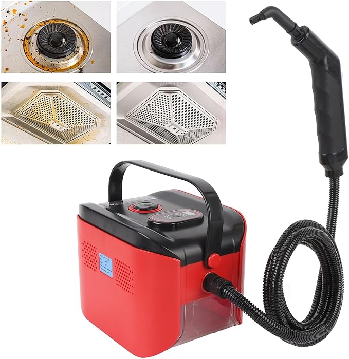 Portable Pressurized Steam Cleaner Fast Heating Handheld Multisurfaces Steamer High Pressure High Temperature Steam Cleaning Machine for Bathroom Tile Car Kitchen (US Plug