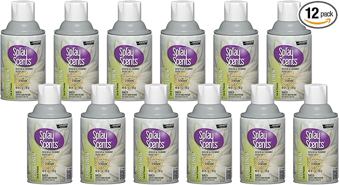 Champion Sprayon SprayScents Metered Air Freshener Refill 7 oz Odor Control Fragrance Spring Linen (Case of 12)