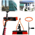 Telescopic Cleaning Brush Water Brush with Wiper Window Cleaning Rod 3.6-10.8m Window Glass Cleaning Tool Solar Panel 30ft/9m7.2M/24FT