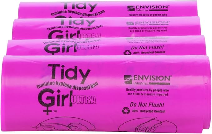 Stout by Envision Tidy Girl Feminine Hygiene Disposable Bags Box of 600 Bags