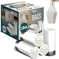 FORID Small Drawstring Trash Bags - 2.6 Gallon White Garbage Bags 240 Count Durable &amp Thick Bags Multipurpose Use