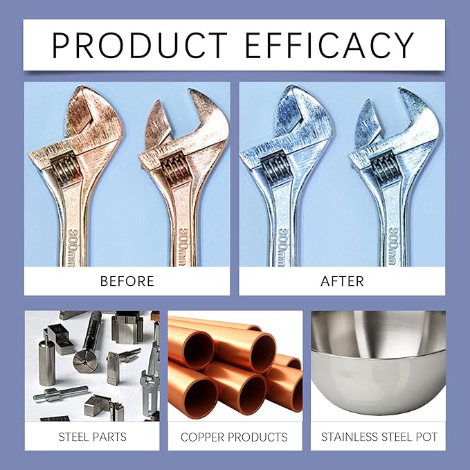 2026 New Highly Concentrated Steel Rust Remover Rust Remover Spray Multi-Functional Quick-Acting Rust Removal Spray for Metal Tools Cars Chains (3Pcs)