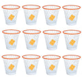 12PCS Basketball Wastebaskets Basketball Trash Can for Basketball Party4.5 Gallon Basketball Garbage Can with Removable Hoop Basketball-themed gift NBA fans Gift Durable Sports DecorGarbage Bin