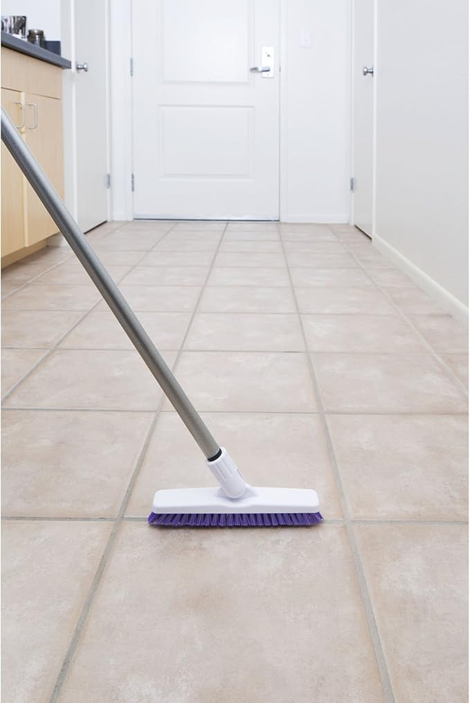 Fuller Brush Tile Grout E-Z Scrubber Complete– 9 V‑Trim Tile &amp Grout Brush – Deep Grime Cleaning Without Scratching – Perfect for Cleaning Hard to Reach Areas